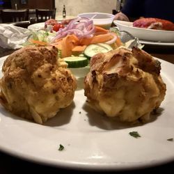 Mediterraneo - Crab cake platter.  Definitely not MD jumbo lump, lots of filler and very bland