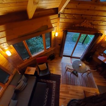 Osprey Treehouse - View from upper level loft - Guest Houses Near Me - Stevenson, Washington Osprey Treehouse - View from upper level loft - Guest Houses Near Me - Stevenson, Washington
