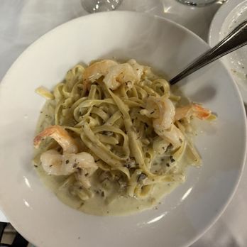 Luna Rossa - Fettuccini Alfredo with shrimp and shaved truffle, so good!!' - Italian Near Me - Henderson, Nevada