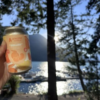 North Cascades Lodge at Stehekin - Enjoyed a Athletic Brewing mocktail on the patio for sunset - Hotels Near Me - Stehekin, Washington North Cascades Lodge at Stehekin - Enjoyed a Athletic Brewing mocktail on the patio for sunset - Hotels Near Me - Stehekin, Washington