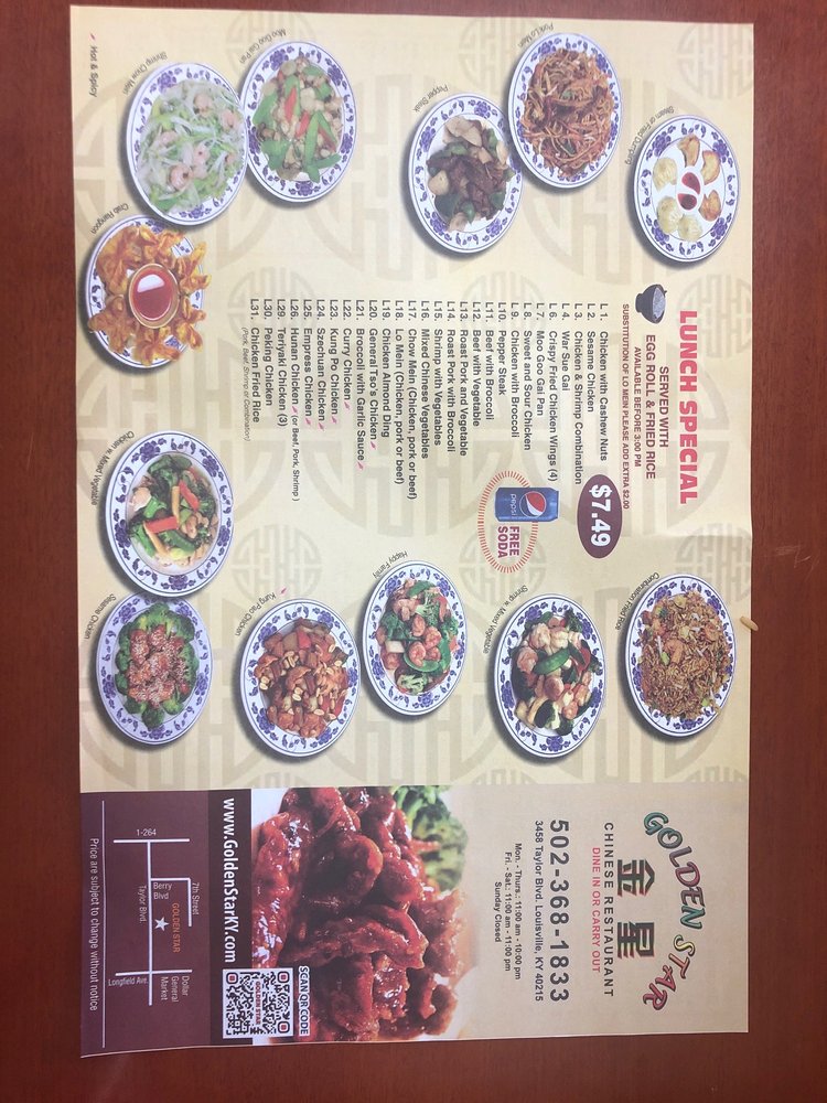 GOLDEN STAR CHINESE FOOD Updated September 2024 13 Photos & 16