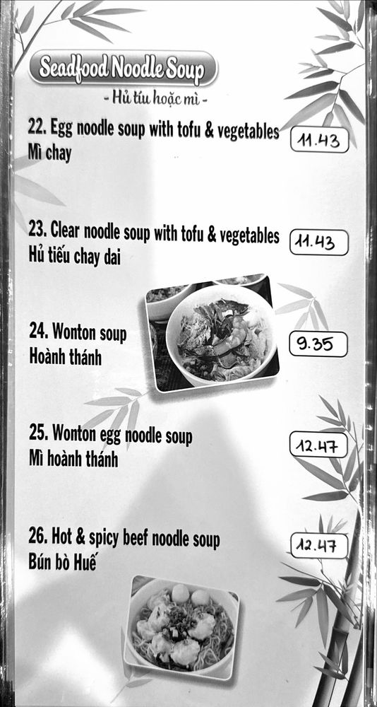 Food from Việt kitchen