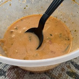 "LARGE" Chicken Tortilla Soup. (Large is a 16 Ounce Pint here) the small might be a tiny 8 ounce container.