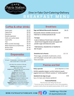 Menu photo 4 Patria Station Café Berkeley Heights, NJ