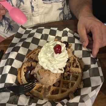 Sweet Ride Ice Cream - 2 scoop waffle sundae - Ice Cream & Frozen Yogurt Near Me - West Reading, Pennsylvania Sweet Ride Ice Cream - 2 scoop waffle sundae - Ice Cream & Frozen Yogurt Near Me - West Reading, Pennsylvania