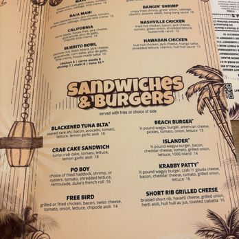Shakas Beach Bar & Grill - Sandwiches n burgers - Fish & Chips Near Me - Nags Head, North Carolina