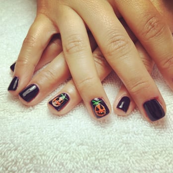 Fancy Nails & Spa - halloween manicure, great pumpkin detail! - Nail Salons Near Me - Phoenix, Arizona