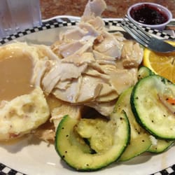 Open faced turkey sandwich on sourdough. The veggies were from my brothers dinner. He doesn't like them so I stole them. :-)