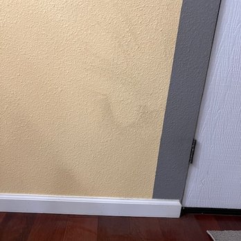 Pure Eco - Black dust on the wall adjacent to where the vacuum machine was set up. - Insulation Installation Near Me - Chatsworth, California Pure Eco - Black dust on the wall adjacent to where the vacuum machine was set up. - Insulation Installation Near Me - Chatsworth, California