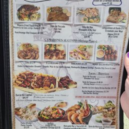 Entree menu Entree menu