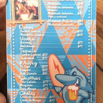 Las Tostadillas del Mar - Drink Menu - Seafood Near Me - Cancún, ROO