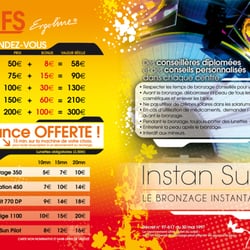 Instan Sun - Tarifs des centres de bronzage Instan Sun