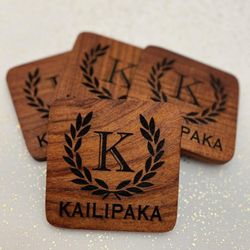 Lasershark - Laser Engraved Mesquite Wood Coasters