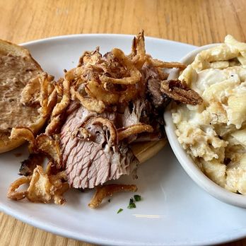 Salt + Smoke - Beef Brisket plate with Mac n Cheese - Barbeque Near Me - Saint Charles, Missouri