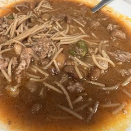 Fideo with carne guisada