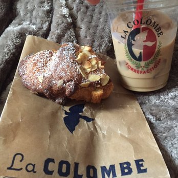 La Colombe NOHO - Almond croissant and tan and black coffee! Sooo good!! - Coffee & Tea Near Me - New York, New York