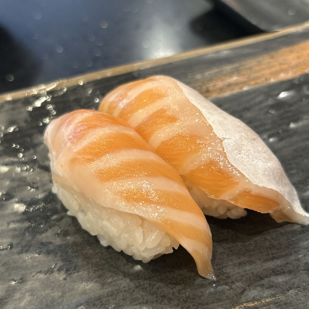 Sushi%AYCE/All You Can Eat - N7 Nigiri Salmon Belly/2Pcs /Raw Fish - Sushi Bars Near Me - Seattle, Washington Sushi%AYCE/All You Can Eat - N7 Nigiri Salmon Belly/2Pcs /Raw Fish - Sushi Bars Near Me - Seattle, Washington
