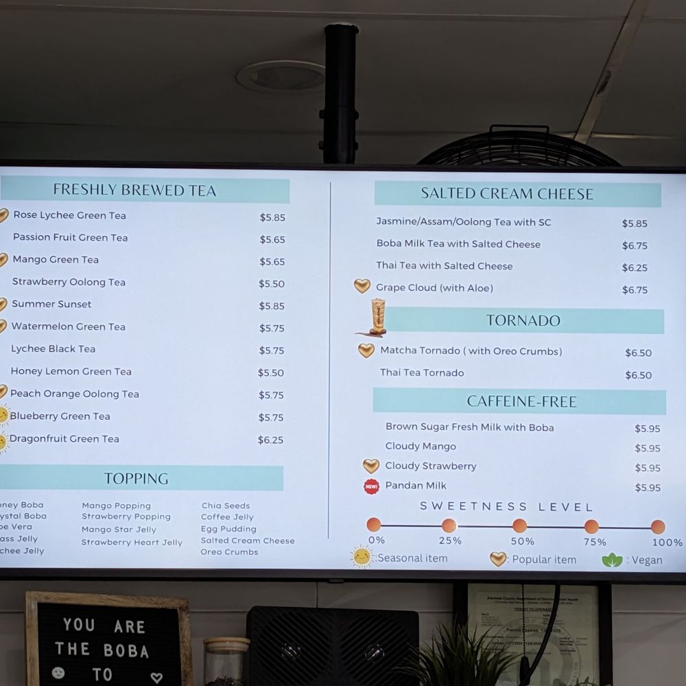 Boba Binge - Menu - Coffee & Tea Near Me - Oakland, California