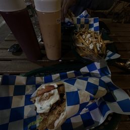 a sandwich and fries