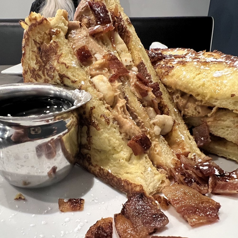 Meemom's - The Elvis has peanut butter bananas and bacon - Coffee & Tea Near Me - Middletown, New Jersey Meemom's - The Elvis has peanut butter bananas and bacon - Coffee & Tea Near Me - Middletown, New Jersey