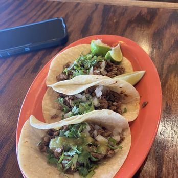 Lakeshore Bites And Brews - Carne asada tacos $3 each at the time of this picture - Tacos Near Me - Eufaula, Oklahoma