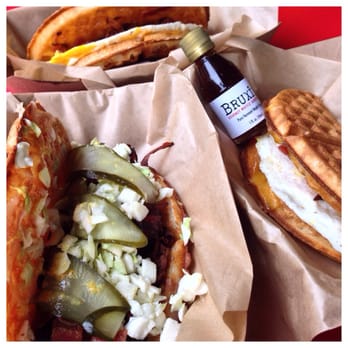 Bruxie - Awesome food! BRUXIE burger, Bacon/egg/cheddar, Fried chicken & waffles can't be missed. - Sandwiches Near Me - Orange, California Bruxie - Awesome food! BRUXIE burger, Bacon/egg/cheddar, Fried chicken & waffles can't be missed. - Sandwiches Near Me - Orange, California