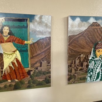 Manara Cafe - Art inside - Mediterranean Near Me - Lubbock, Texas