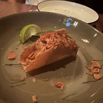 Chalong - Baerng golae appetizer with coconut crisp, shrimp and curry paste - Thai Near Me - New York, New York