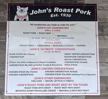 Menu photo 4 John's Roast Pork Philadelphia, PA Menu photo 4 John's Roast Pork Philadelphia, PA