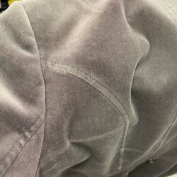 Nat's Cleaners - Purple-shade over the "shoulder blade" area back and front. Over my originally gray blazer