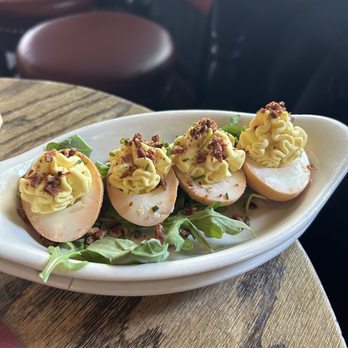 Sláinte - The best devil eggs - smokey bacon  flavor - Irish Pub Near Me - Oakland, California