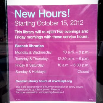 Playa Vista Branch Library - New hours! Starting October 15, 2012. - Libraries Near Me - Los Angeles, California