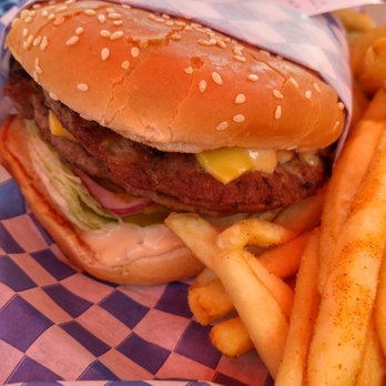 Legends Classic Diner - Double Cheeseburger and Fries. - American Near Me - Glendora, California