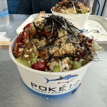 Poki One N Half - From Poke 123 - this bad boy is overflowing! I'm not gonna finish this - Poke Near Me - San Diego, California