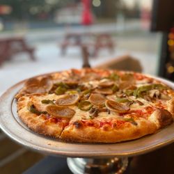 Louie's Pizza - Sausage mushroom pepper pizza