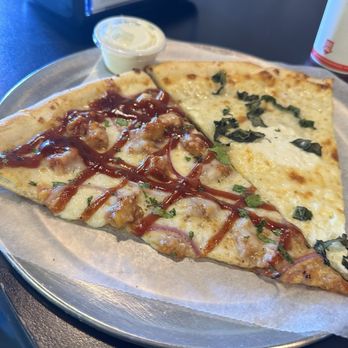 Flippin' Pizza - BBQ and a white slice. - Pizza Near Me - La Costa, California