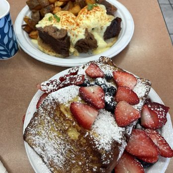 Button Up Cafe - French toast and Korean Braised Short Rib Eggs Benny - Breakfast & Brunch Near Me - Pearl City, Hawaii Button Up Cafe - French toast and Korean Braised Short Rib Eggs Benny - Breakfast & Brunch Near Me - Pearl City, Hawaii