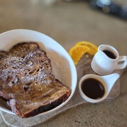 Croissant French Toast w/ Bourbon butter and maple syrup. Croissant French Toast w/ Bourbon butter and maple syrup.