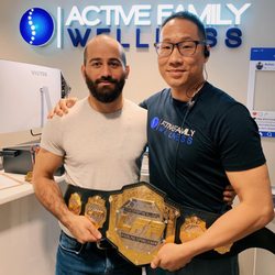 Active Family Wellness - Zviad Lazishvi, a pro MMA fighter and LFA Bantamweight Champion, is our long-term care member. Chiropractic care benefits athletes.