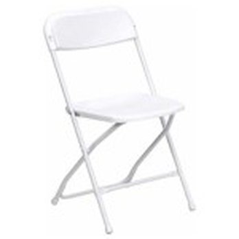 Alpha Party Rental - White Samsonite Folding Chair - Party Equipment Rentals Near Me - Miami, Florida