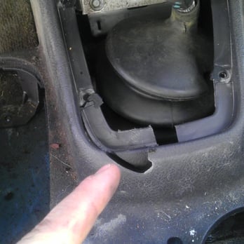 Roadrunner Lube & Tune - Shifter console damage from removal of trans - Oil Change Stations Near Me - Fort Worth, Texas Roadrunner Lube & Tune - Shifter console damage from removal of trans - Oil Change Stations Near Me - Fort Worth, Texas
