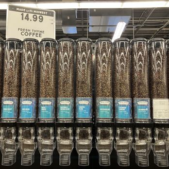 Fresh Thyme Market - Self serve coffee bean bar with so many varieties of different beans! - Farmers Market Near Me - Apple Valley, Minnesota Fresh Thyme Market - Self serve coffee bean bar with so many varieties of different beans! - Farmers Market Near Me - Apple Valley, Minnesota
