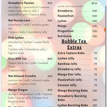 Mai Mai Asian Cuisine - Boba menu - Chinese Near Me - Grayling, Michigan Mai Mai Asian Cuisine - Boba menu - Chinese Near Me - Grayling, Michigan
