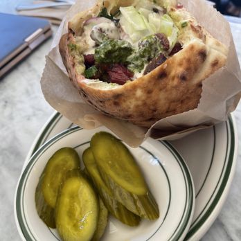 Saffy's - beef & lamb brisket pita sandwich - Middle Eastern Near Me - Los Angeles, California Saffy's - beef & lamb brisket pita sandwich - Middle Eastern Near Me - Los Angeles, California