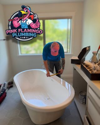 Pink Flamingo Plumbing Logo