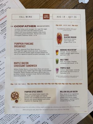 Menu photo 1 First Watch St.Peter's, MO