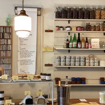 Sweedeedee - a shelf of jars and jars - Breakfast & Brunch Near Me - Portland, Oregon