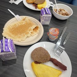 Breakfast was good.