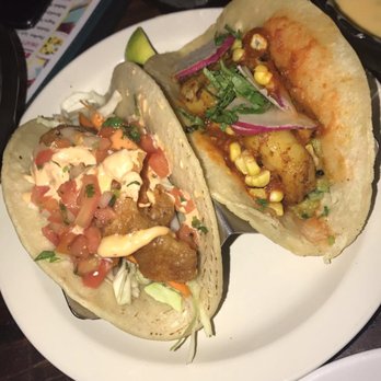 Miti Miti - Left: Fish Taco , Right: Shrimp Taco - Latin American Near Me - Brooklyn, New York