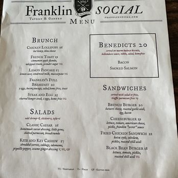 Franklin Social - Brunch menu - Cocktail Bars Near Me - Jersey City, New Jersey
